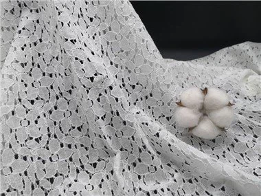 Tissu de dentelle de coton